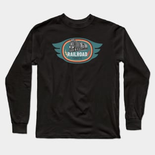 Railroad Fanatic Steam Locomotive Long Sleeve T-Shirt